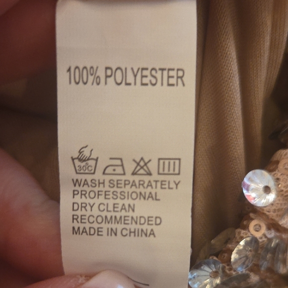 Sequin V-Neck Gold and Silver Women's Top Size XL - Picture 4 of 5